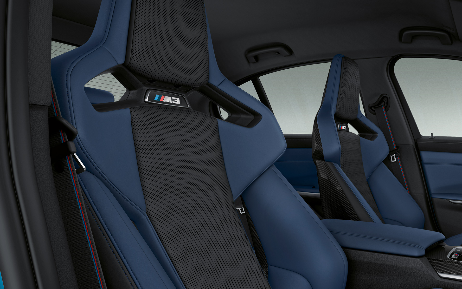 BMW Individual celokožené čalounění Merino Fjord Blue/Black (modrá/černá)